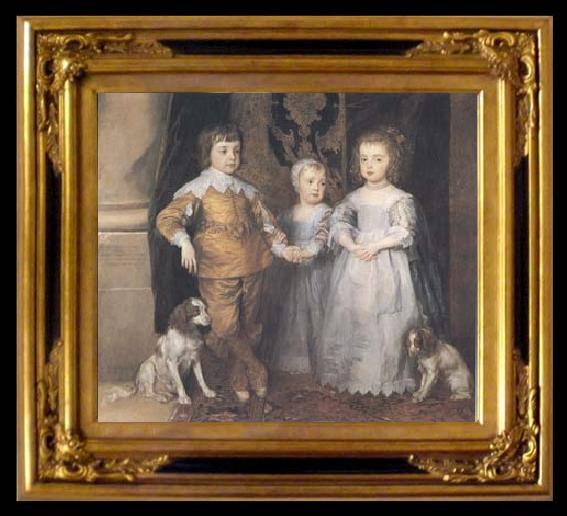 framed  Dyck, Anthony van The Three Eldest Children of Charles I (mk25), Ta010